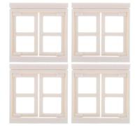 BESPORTBLE Dolls House Windows 4pcs Plastic Dollhouse Window Miniature Accessories DIY Tiny Building Material for Realistic Doll Decoration Sturdy Model Collectors Projects