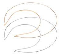 BESPORTBLE Double Crown Headpiece, 2Pcs Golden Silver Bridal Hair Accessories, Thin Metal Tiara Headband for Weddings Pageants
