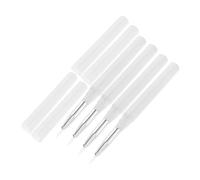 BESPORTBLE Double-ended Silicone Lip Gloss and Eyeshadow Brushes 4pcs Semi- Heads with Protective Caps for Precise Lip Balm and Eye Makeup Application, Travel-friendly Beauty Tool Set