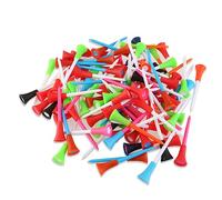 BESPORTBLE Double Layer Golf Tee Pegs 86mm 40pcs Plastic Unbreakable Tees for Golfers On-course Accessories Random Color