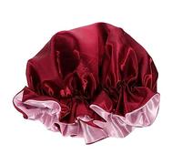 BESPORTBLE Double Layer Sleep Cap Satin Bonnet for Sleeping Adjustable Hair Bonnets Silky Material Double-layer Women Design for Chemo Headwear for Women Silk