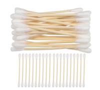 BESPORTBLE Double Tipped Cotton Swabs for Precision Cleaning with Wooden Handles 100 Pcs for Ear Cleaning and Makeup Removal, Dualended Design Suitable for Baby and On-the-go Use