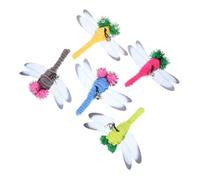 BESPORTBLE Dragonfly Cat Toy Refills Pack of 5 - Replacement Heads for Cat Teaser Wand - Sturdy Interactive Design for Building Trust and Companionship