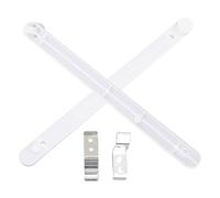 BESPORTBLE Drawer Glides Side Mount Plastic and Iron White Hidden Door Side-Mount Track Set for Cabinets, Bookcases and Storage Cabinets, Easy Installation