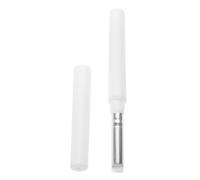 BESPORTBLE Dual-ended Silicone Wing Eyeliner Stamp and Eyeshadow Brush Makeup Tool for Lasting Eye Makeup Application, White Handle Semi- Head, Suitable for Women and Professional Use
