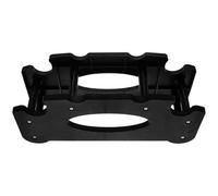 BESPORTBLE Dumbbell Rack Stand with Floor Bracket for Workout Accessory, Black Plastic Small Dumbbell Holder Compatible with Home Gym, Detachable 4pcs Weight Storage Organizer