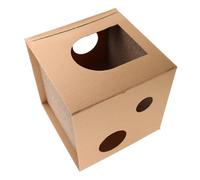 BESPORTBLE Durable Corrugated Cardboard Cat Scratcher Pad Nest with Generous Square Scratching Surface Safe Indoor Cat Scratch Board Protecting Sofas and Furniture