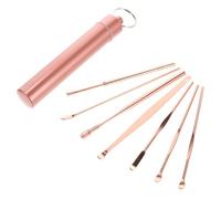 BESPORTBLE Ear Pickers Stainless Steel Multipurpose Ear Wax Tools 7 Pcs with Portable Storage Tube Smooth Surface for Safe Cleaning