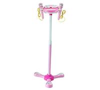 BESPORTBLE Early Education Microphone for Lights Music Amplification Drums and Gongs Pink Double Singing Microphone Plaything for Boys and Compatible with Mobile Phone and Battery Not
