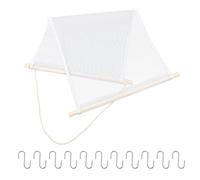 BESPORTBLE Earring Decoration and Organization Home for Jewelry for Your Wall-mounted Organizer Stand with Wood Mesh Material, Multi-function Display Rack Rectangular White Wall