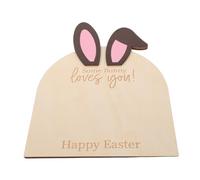 BESPORTBLE Easter Bunny Ornaments Footprint Keepsake Wooden Frame for Nursery Decor DIY Hand and Footprint Plaque for First Easter
