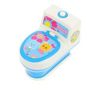 BESPORTBLE Educational Mini Toilet, Blue and White Plastic Playhouse Furniture, Realistic Pretend Play Accessory for Boys and Random Color Random Color