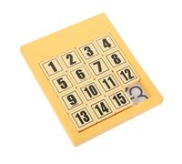 BESPORTBLE Educational Sliding Number Puzzle for Yellow Basic Version Math Teaching Board for Number Recognition Brain Teaser Intelligence Game Hands Learning and Thinking Development