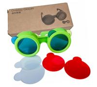 BESPORTBLE Educational Three Primary Color Glasses Kit Lightweight Early Learning for Kindergarten Science Experiments Stem Supplies with Red Yellow Blue Lenses and Insect Vision Random Color