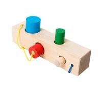 BESPORTBLE Educational Wooden Matching Shape for Hand-eye Coordination Development Cognitive Montessori-inspired Compact Plaything for Preschoolers