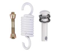 BESPORTBLE Egg Chair Replacement Parts - Heavy Duty Rustproof Swing Hook with 360° Swivel & Silent Shock Absorbing Spring - Suspension Set for Hammocks, Garden Swings for Indoor Outdoor(White）