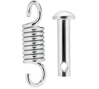 BESPORTBLE Egg Chair Spring and Hook Set, Heavy Duty Hanging Chair Replacement Parts with Pin and Bolt, Robust Hammock Swing Hardware for Outdoor Garden Porch, Extension Springs