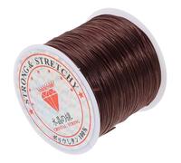 BESPORTBLE Elastic Silicone Hair Extension Wire 0.6mm Brown Stretchable Beading Thread for Diy Hair Extensions and Braids Seamless Sturdy Wire