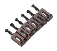 BESPORTBLE Electric Guitar Bridge Saddle Replacement Set and Straight Spring Design 6pcs with Zinc Alloy Material Black Screws Reinforcement for Daily Practice and Longterm High-intensity
