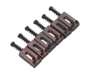 BESPORTBLE Electric Guitar Bridge Saddle Replacement Set and Straight Spring Design 6pcs with Zinc Alloy Material Black Screws Reinforcement for Daily Practice and Longterm High-intensity