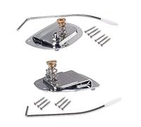 BESPORTBLE Electric Guitar Chrome Bridge Saddle Tremolo System Jazz Guitar Bridge Tailpiece Easy Install Replacement Parts