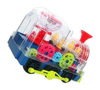 BESPORTBLE Electric Omnidirectional Train Model for Early Educational Simulation with Bright Colors and Safe Materials Train with Light Effects for Brain Development and Fun Play