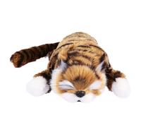 BESPORTBLE Electric Plush Tumbling Cat Doll, Dark Brown Soft Stuffed Animal, Battery-free Interactive Plush Cat Adornment for Indoor Play