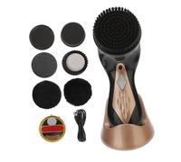 BESPORTBLE Electric Shoe Polisher Kit Portable Leather Care Brush Cleaning Tool for Shoes Bags and Sofas with Replacement Brushes Easy Operation for
