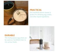 BESPORTBLE Electric Stainless Steel Milk Frother Handheld Multi-Function Coffee Accessory Convenient Household Hand Mixer for Latte Cappuccino and Tea