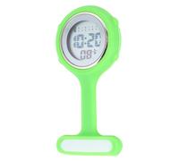 BESPORTBLE Electronic Nursing Pocket Watch with Glow-in-The-Dark Silicone Case Silent Digital Nurse Fob Watch with Pin Clip for Healthcare Professionals