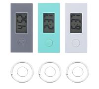 BESPORTBLE Electronic Pocket Watch Keychain, Portable Small Digital Watch, Clip-on Nurses and Students, Sports Backpack Accessory, 3pcs Assorted Colours