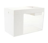 BESPORTBLE Elegant Acrylic Side Filter Fish Tank Mini Aquarium for Desktop Ideal for Betta Shrimp Turtle and Plant Feeding