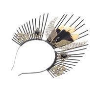 BESPORTBLE Elegant Black Gothic Crown Hairband Party Headband for Women for Costumes Pageants and Special Events Durable Hair Accessory with Intricate Details