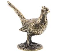 BESPORTBLE Elegant Brass Pheasant Ornament with Sturdy Base Design for Garden and Home Decor, Unique and Beautiful Desk Pheasant Decor that Brings Good Fortune