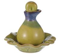 BESPORTBLE Elegant Ceramic Essential Oil Bottle Tray Set with Decorative Ceramic Bottle Lightweight and Reusable Essential Oil Kit for Christmas Or Bathroom Use