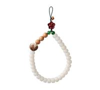 BESPORTBLE Elegant Crystal Phone Charm Strap with Vintage Chinese Style, Comfortable Wrist Hanging Design Made of Simulation Jade and Wood, for Hiking and Running Errands a Stylish Mobile