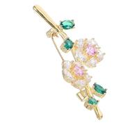 BESPORTBLE Elegant Crystal Plum Blossom Brooch Pin Lightweight Lapel Flower Accessory for Women for Weddings Banquets Business Meetings and Everyday Formal Wear Loved Ones