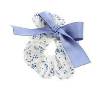 BESPORTBLE Elegant Floral Design Hair Ties Large Bowknot Scrunchies Elastic Hair Bands Blue Women Accessories