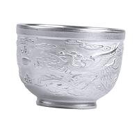 BESPORTBLE Elegant Silver Ceramic Chinese Tea Cup for Brewing Flower Green Black Tea Decorative Teacup Household Table Decor