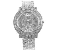 BESPORTBLE Elegant Silver Rhinestone Ladies Quartz Wrist Watch Roman Numerals Stylish Casual Timepiece for Women for Anniversaries and Holidays