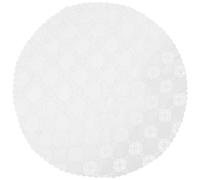BESPORTBLE Elegant White Circular Lace Tablecloth Made of Polyester with Smooth Surface and Water Absorption, for Wedding Reception or Kitchen Use, Rustic and Elegant Style Table Overlay