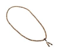 BESPORTBLE Elegant Wooden Prayer Beads Necklace Bead Bracelet for Buddhism Meditation Wrist Ornament