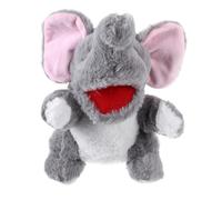 BESPORTBLE Elephant Plush Hand Puppet Soft Movable Mouth for Interactive Storytelling Teaching Aid Fine Motor Skills Development Lightweight Portable Plush Animal Puppet