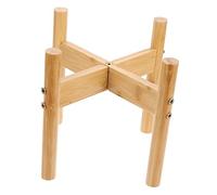 BESPORTBLE Elevated Pet Bowl Holder Dog and Cat Feeder Stand Bamboo Pet Food Stand for Healthy Posture