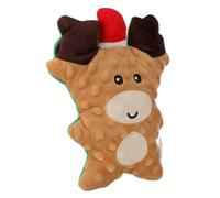 BESPORTBLE Elk Gingerbread Man Toy for Small Dogs Plush Chew Toy Squeak Function for Christmas Pet and Interactive Play