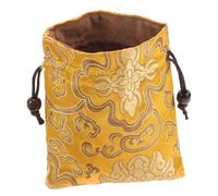 BESPORTBLE Embroidered Tibetan Silk Fortune Bag Small Brocade Drawstring Pouch Handcrafted Travel Organizer for Jewelry Coins Necklaces and Bracelets Lightweight Portable Storage