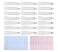 BESPORTBLE Empty Aluminum Watercolor Tubes 20ml with Needle Cap for Artists | Inner Screw Cap, Unsealed Body, Label Stickers Included, for Art Studio Use and Leftover Paint Storage