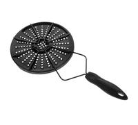 BESPORTBLE Enamel Gas Hob Heat Diffuser Plate Black for Even Heat Distribution, Non-Stick Protective Adapter for Cooking Soup, Porridge, Milk on Induction and Gas Stoves