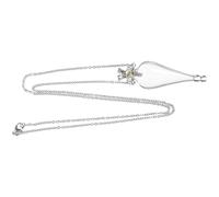 BESPORTBLE Enchanted Potion Bottle Necklace Small Glass Jar Pendant with Crown Cork Lid and Titanium Steel Chain, Mini Wishing Bottle Jewelry for DIY Craft Accessories