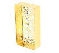 BESPORTBLE Engraved 16.5Mm Brass Guitar Pickup Cover 50Mm Spacing Double Coil Humucker Protector for Electric Guitars Vintage Ornate Floral Metal Neck Pickup
